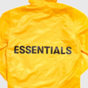 Essentials Graphic Hooded Coach Jacket Yellow